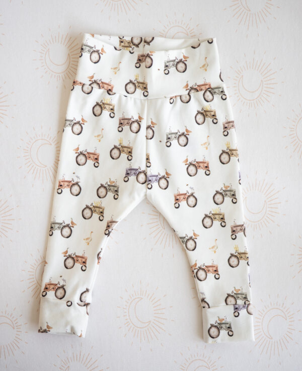 Skinny broekje met boordjes in hippe print