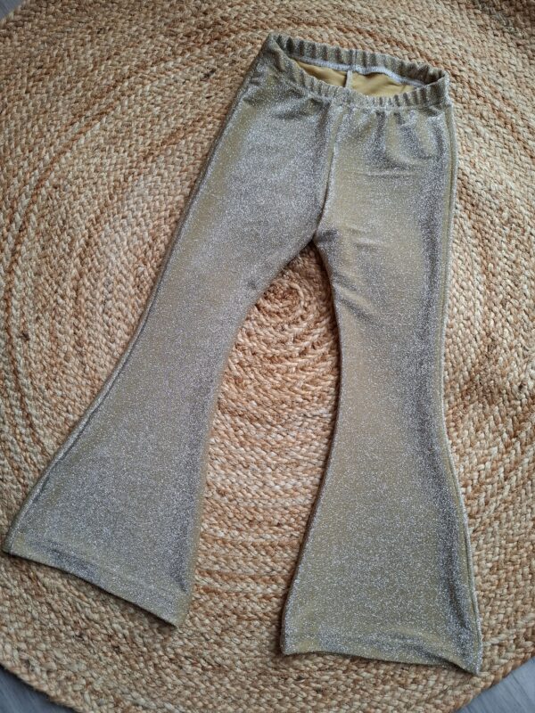 Flaredbroek glitters goud